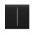 Ajax CENTERBUTTON 2GANG BLACK